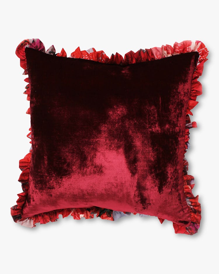 Satin & Velvet Cushion: additional image