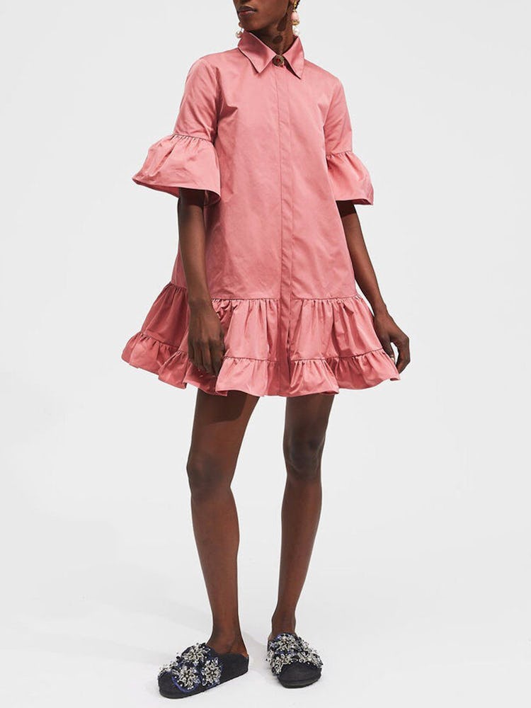 Choux 3/4 Sleeve Mini Floral Dress: image 1