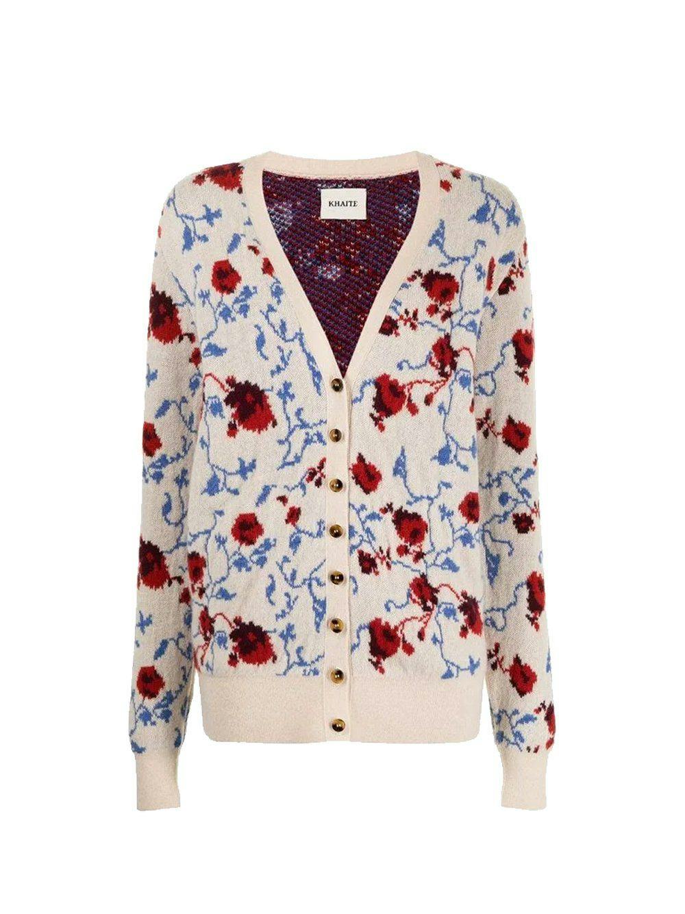 Amelia Floral Jacquard Cardigan: image 1