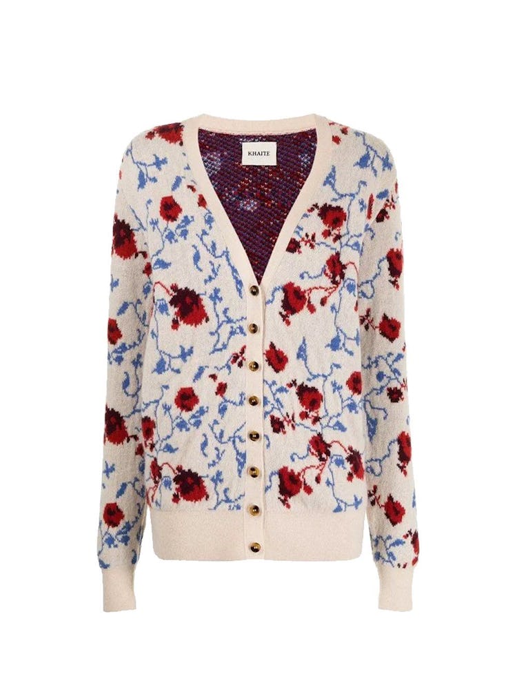 Amelia Floral Jacquard Cardigan: image 1