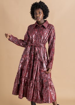 Naddie Jacquard Shirt Dress: image 1