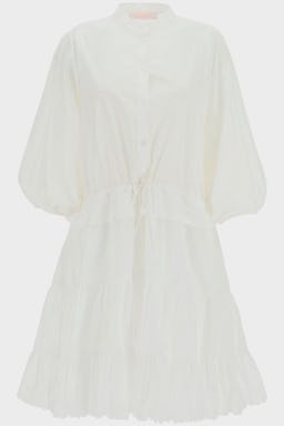 See By Chloe Poplin Dress With Ruffles And Logo Embroidery: additional image