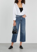 Blue cropped wide-leg jeans: additional image