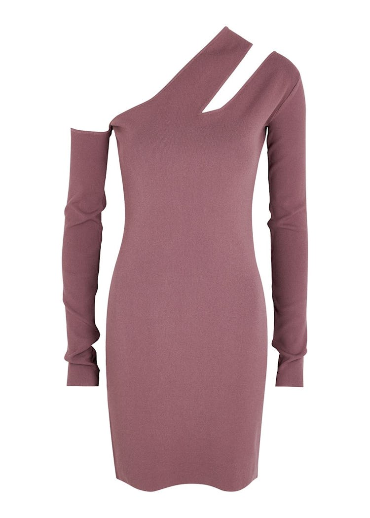 Shani mauve cut-out stretch-knit mini dress: image 1