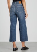 Blue cropped wide-leg jeans: additional image