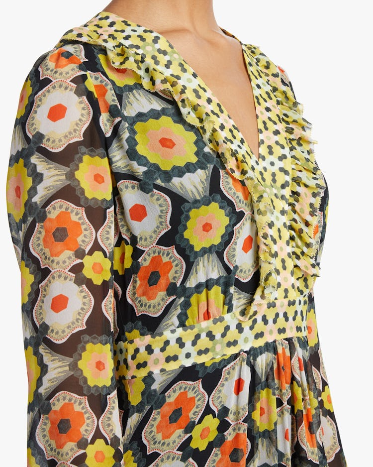 V-Neck Tiered Midi Dress: additional image
