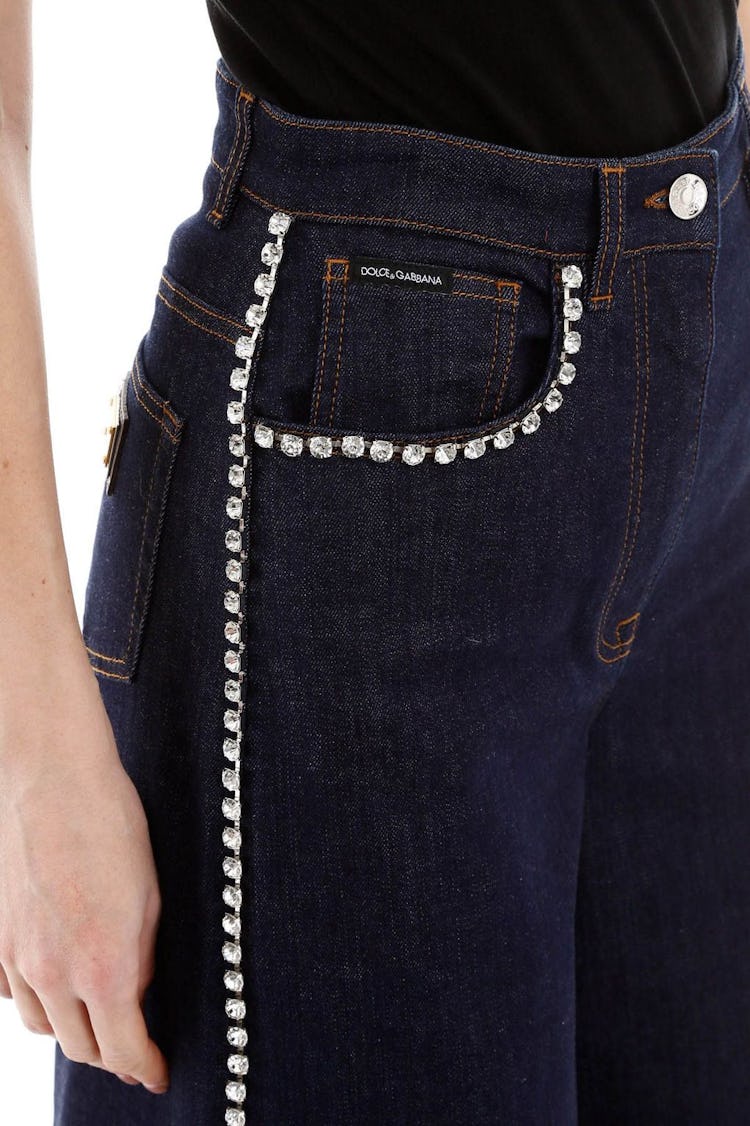 Dolce & Gabbana Crystal-embellished Flare Jeans: additional image