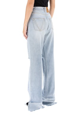 Vetements Wide Leg Destroyed Cut-up Jeans: additional image