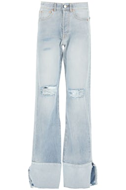 Vetements Wide Leg Destroyed Cut-up Jeans: image 1