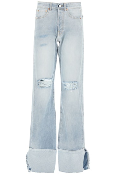 Vetements Wide Leg Destroyed Cut-up Jeans: image 1