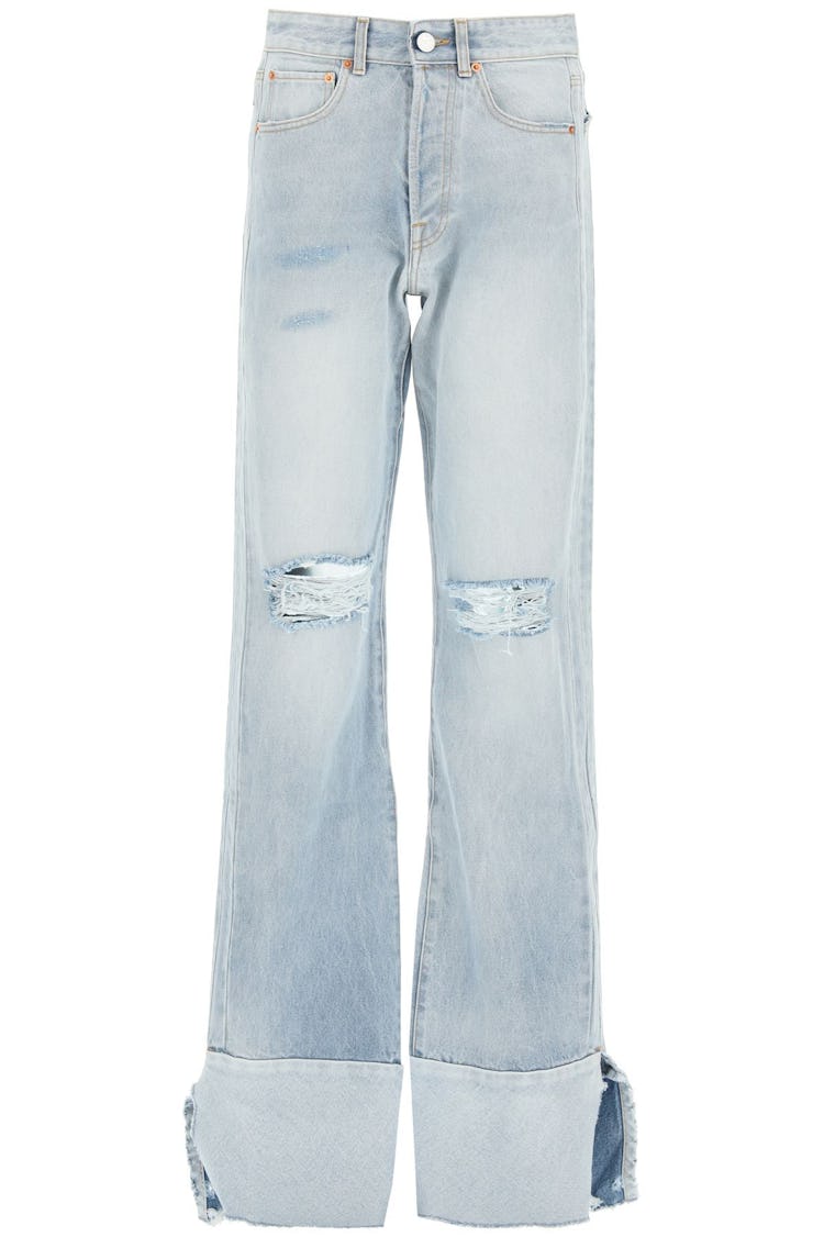 Vetements Wide Leg Destroyed Cut-up Jeans: image 1