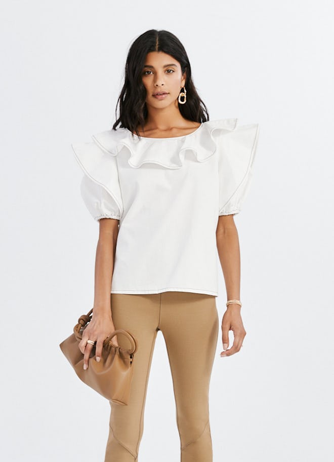 Short Sleeve Ruffle Top: image 1