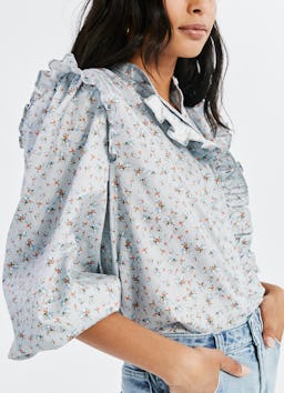 Floral Ruffle Shirt: additional image