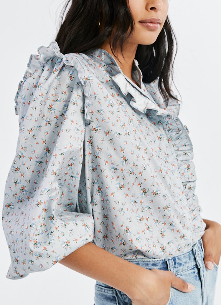 Floral Ruffle Shirt: additional image