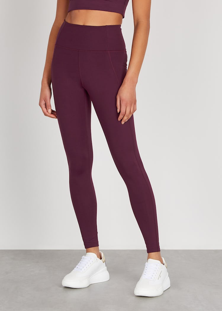 Compressive purple high-rise leggings: additional image