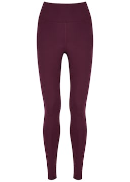Compressive purple high-rise leggings: image 1
