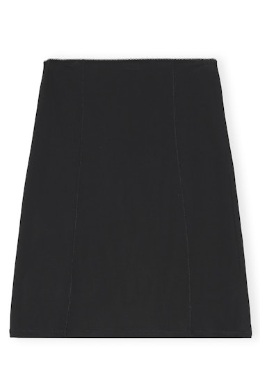 Rayon Slip Skirt in Black: image 1
