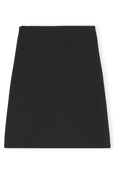 Rayon Slip Skirt in Black: image 1