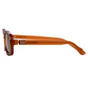Y/Project 6 Rectangular Sunglasses in Brown: additional image