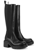 Lug black leather knee-high Chelsea boots: additional image