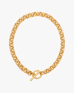 Gold Chain Link Necklace: image 1