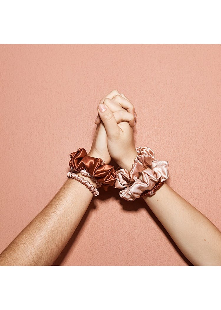 Pure Silk Scrunchies - Desert Rose: additional image