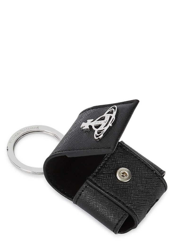 Derby black faux leather Airpods case: additional image