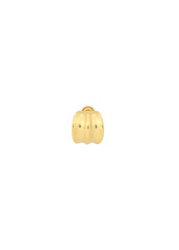 Pleated 14kt gold-dipped hoop earrings: additional image