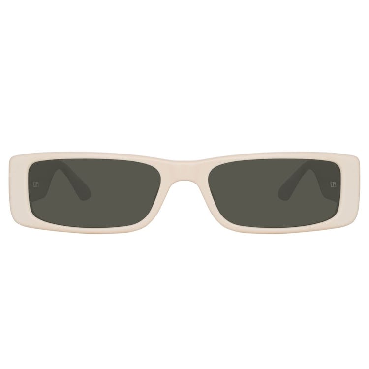 Dania Rectangular Sunglasses in Cream: image 1