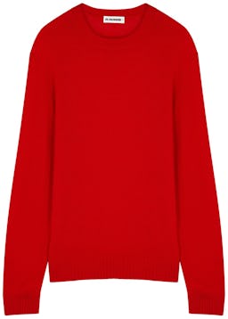 Red wool jumper: additional image