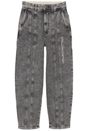 Embroidered Logo Trousers in Grey Galaxy Wash: image 1