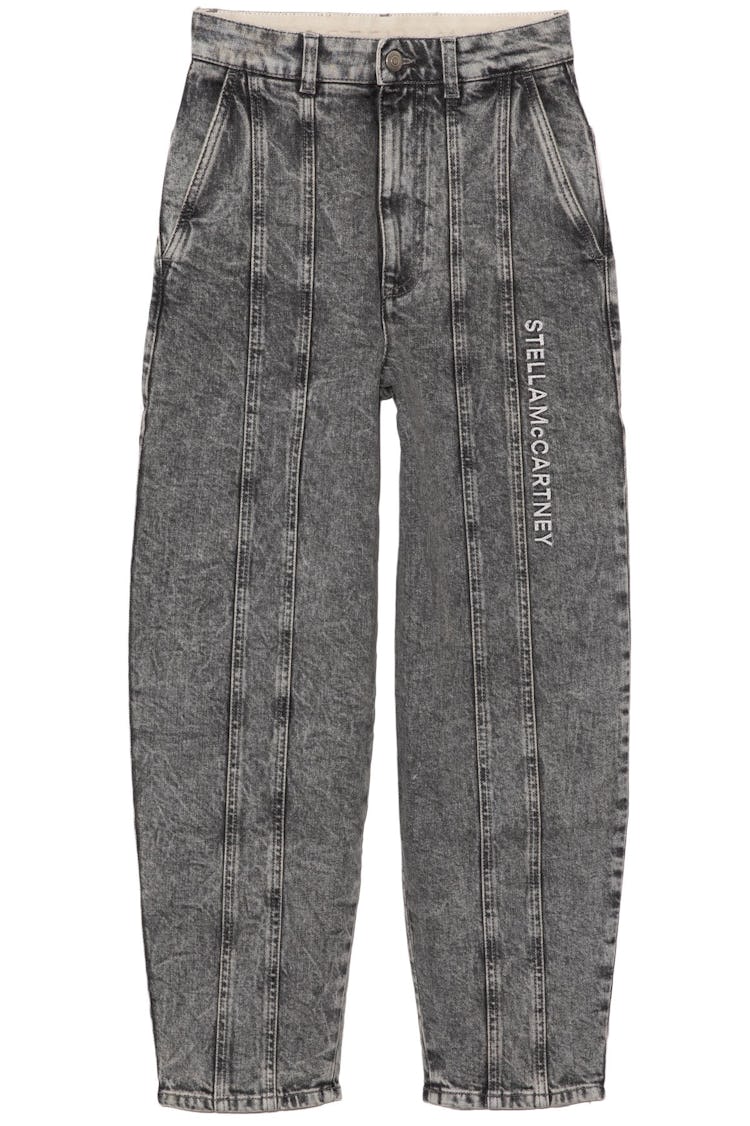 Embroidered Logo Trousers in Grey Galaxy Wash: image 1