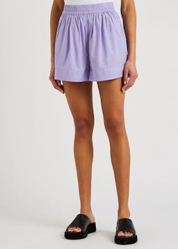 Chiara purple cotton shorts: image 1