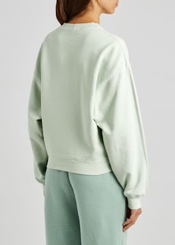 Mint green cotton sweatshirt: additional image