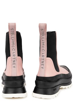 Trace light pink faux leather Chelsea boots: additional image