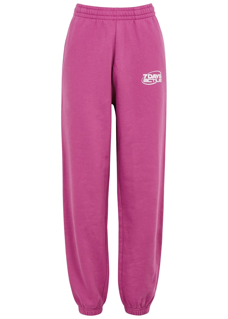 Monday pink logo cotton sweatpants: image 1