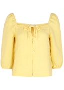 Nicola yellow linen top: image 1