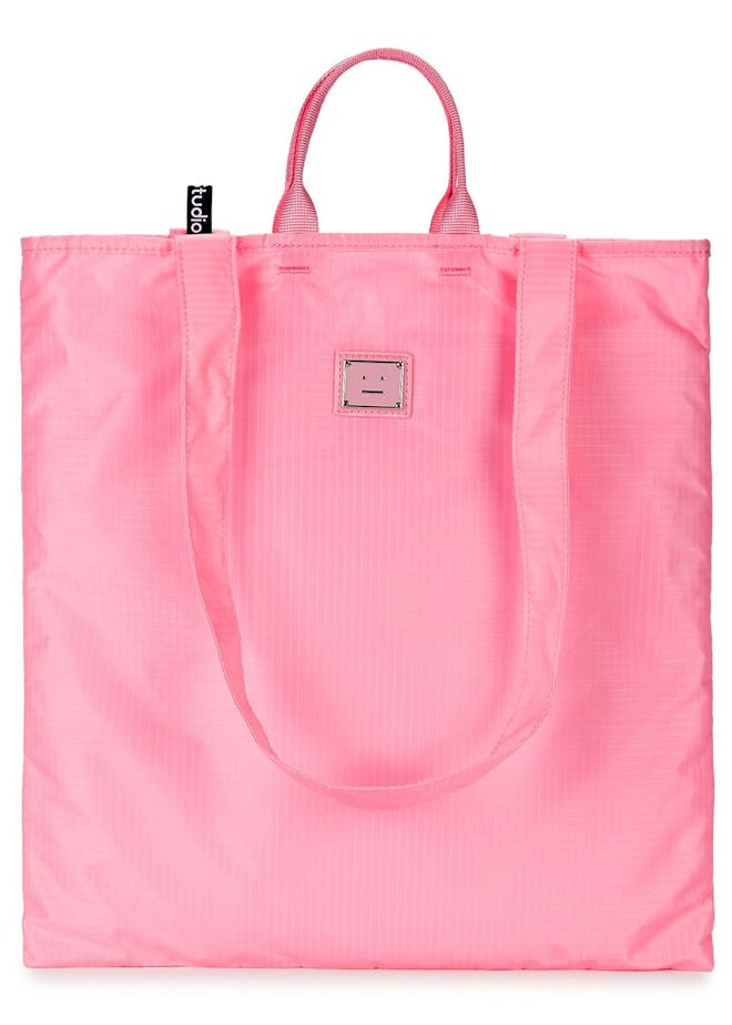 Awen Face pink ripstop shell tote: image 1