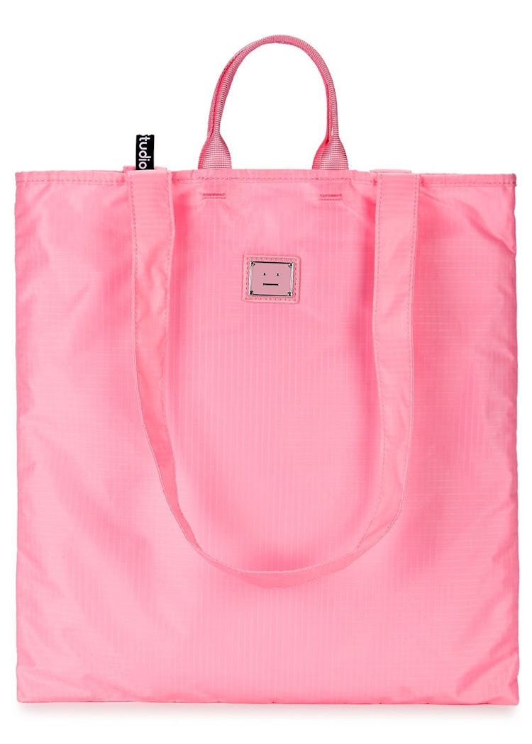 Awen Face pink ripstop shell tote: image 1