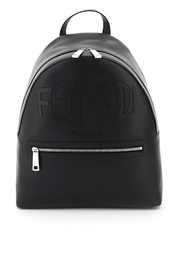Fendi Leather Backpack With Logo: image 1