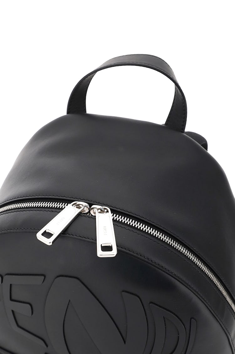 Fendi Leather Backpack With Logo: additional image