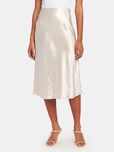 Satin Slip Midi Skirt: additional image