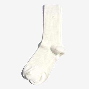 Basic Rib Crew Socks 6pairs - White: image 1