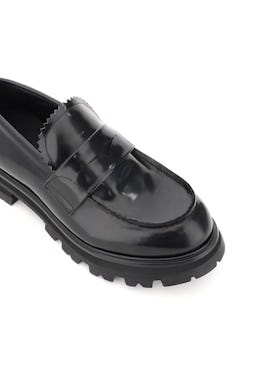 Alexander Mcqueen Brushed Leather Loafers: additional image