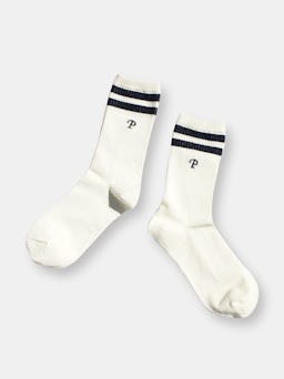 Team P Stripe Crew Socks - Navy: additional image