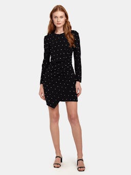 Lana Crystal Embellished Crepe Mini Dress: image 1