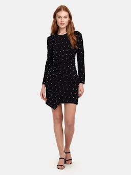 Lana Crystal Embellished Crepe Mini Dress: additional image