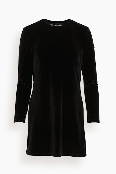 Kate Stretch Velvet Dress in Black: image 1