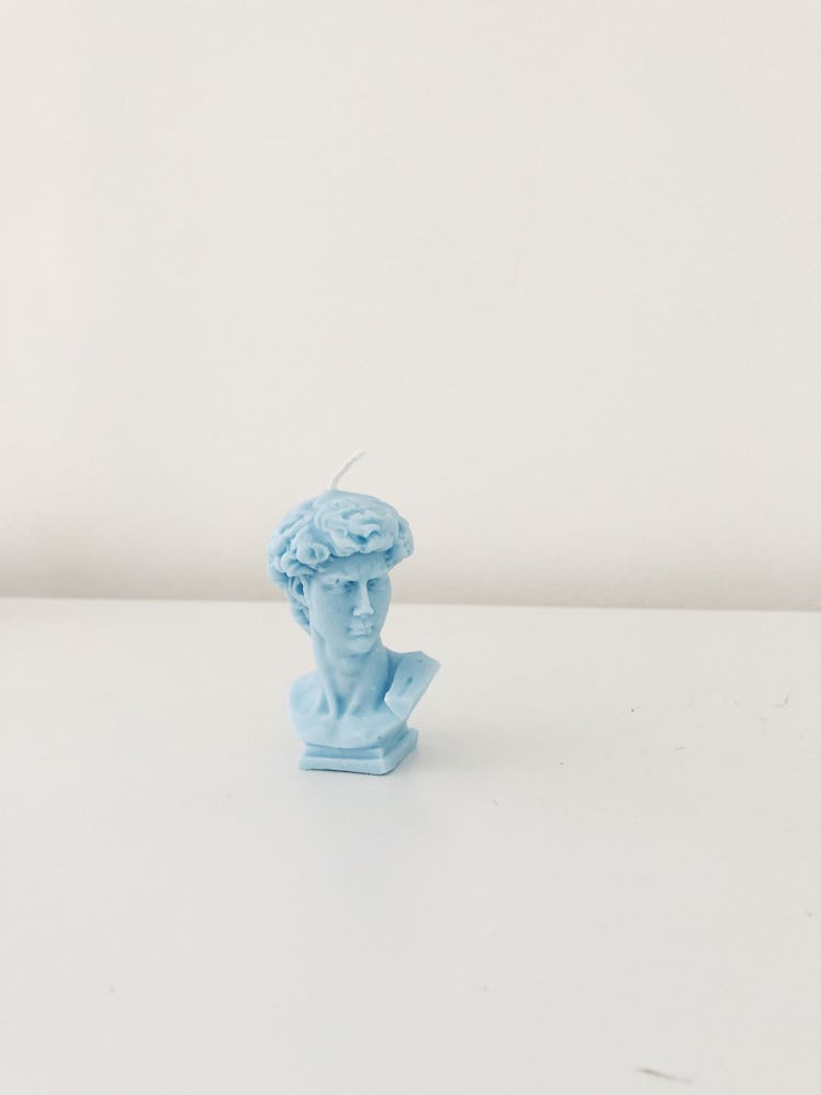 David's Head Candle - Blue: image 1