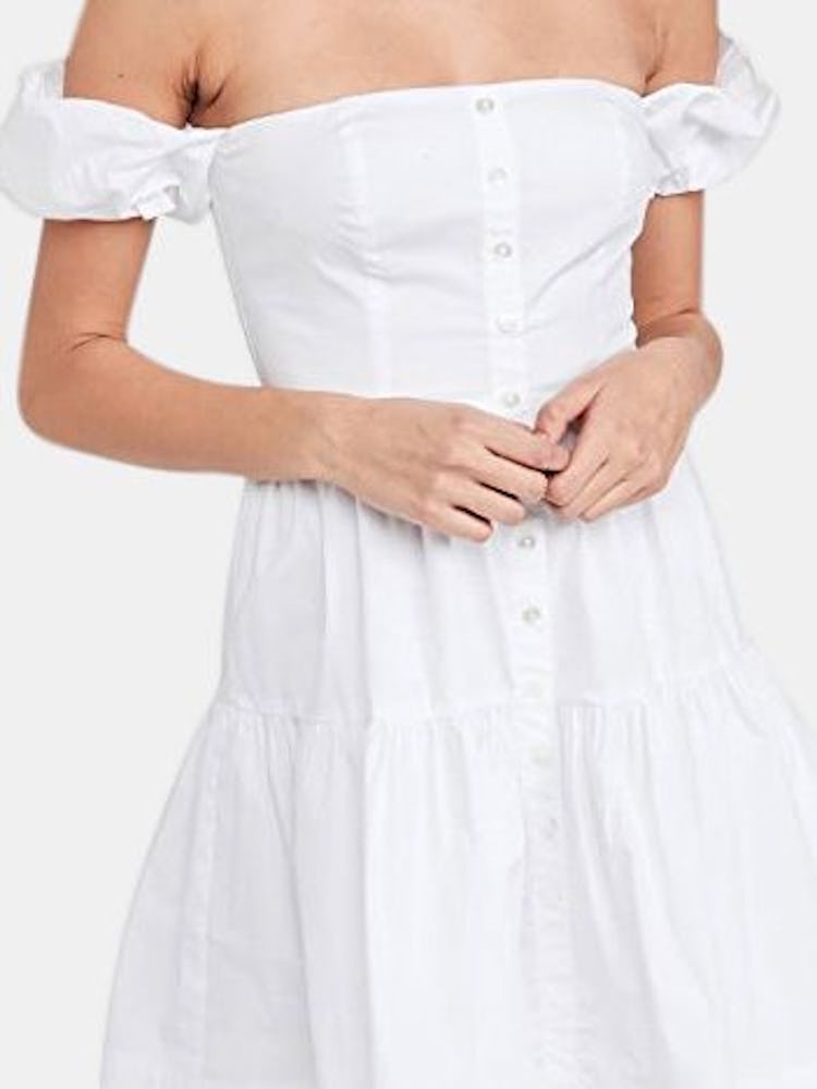 Mini Elio Off Shoulder Button-Front Dress: additional image